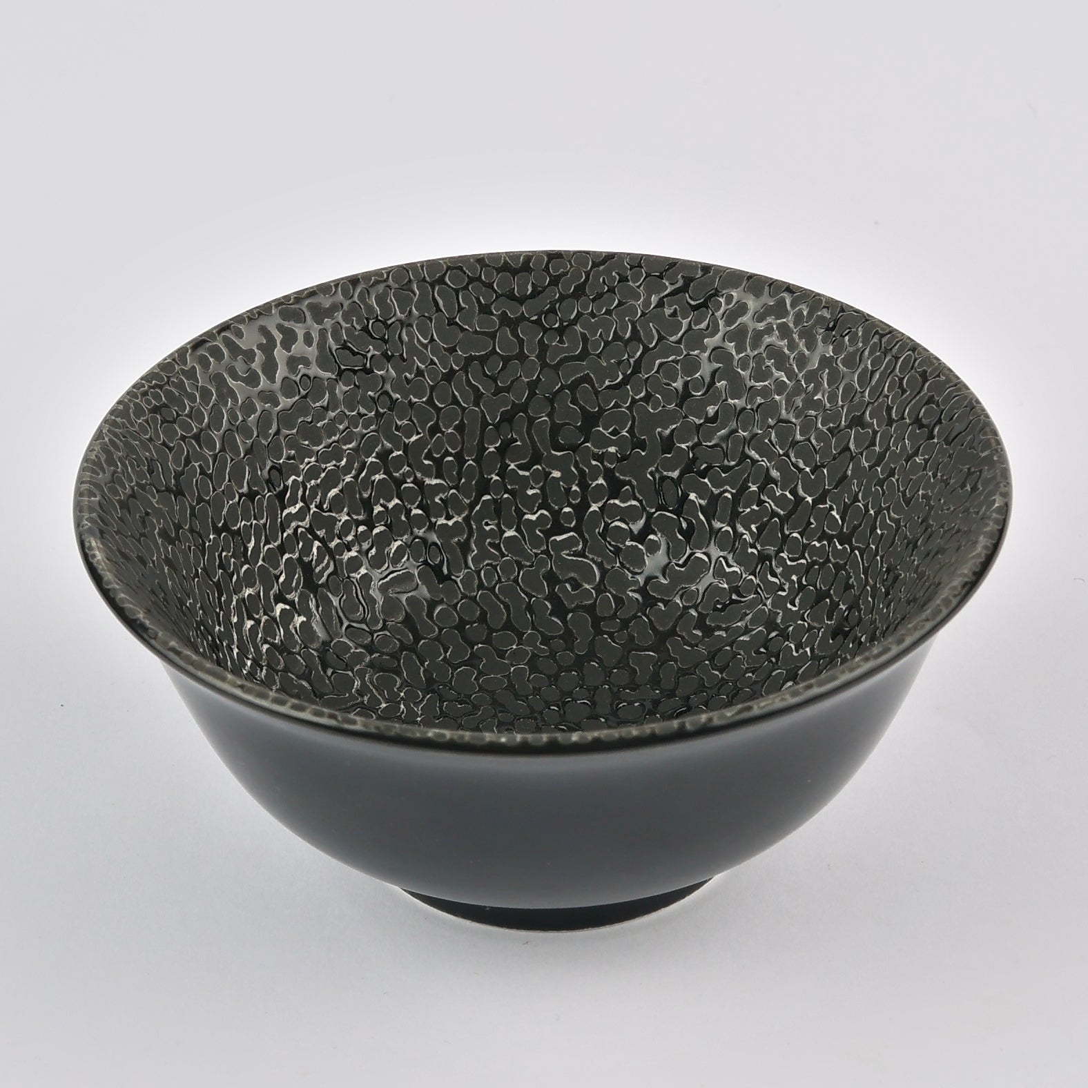 Textured Grey Black Bowl