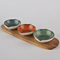 Wood Board w Serving Cups